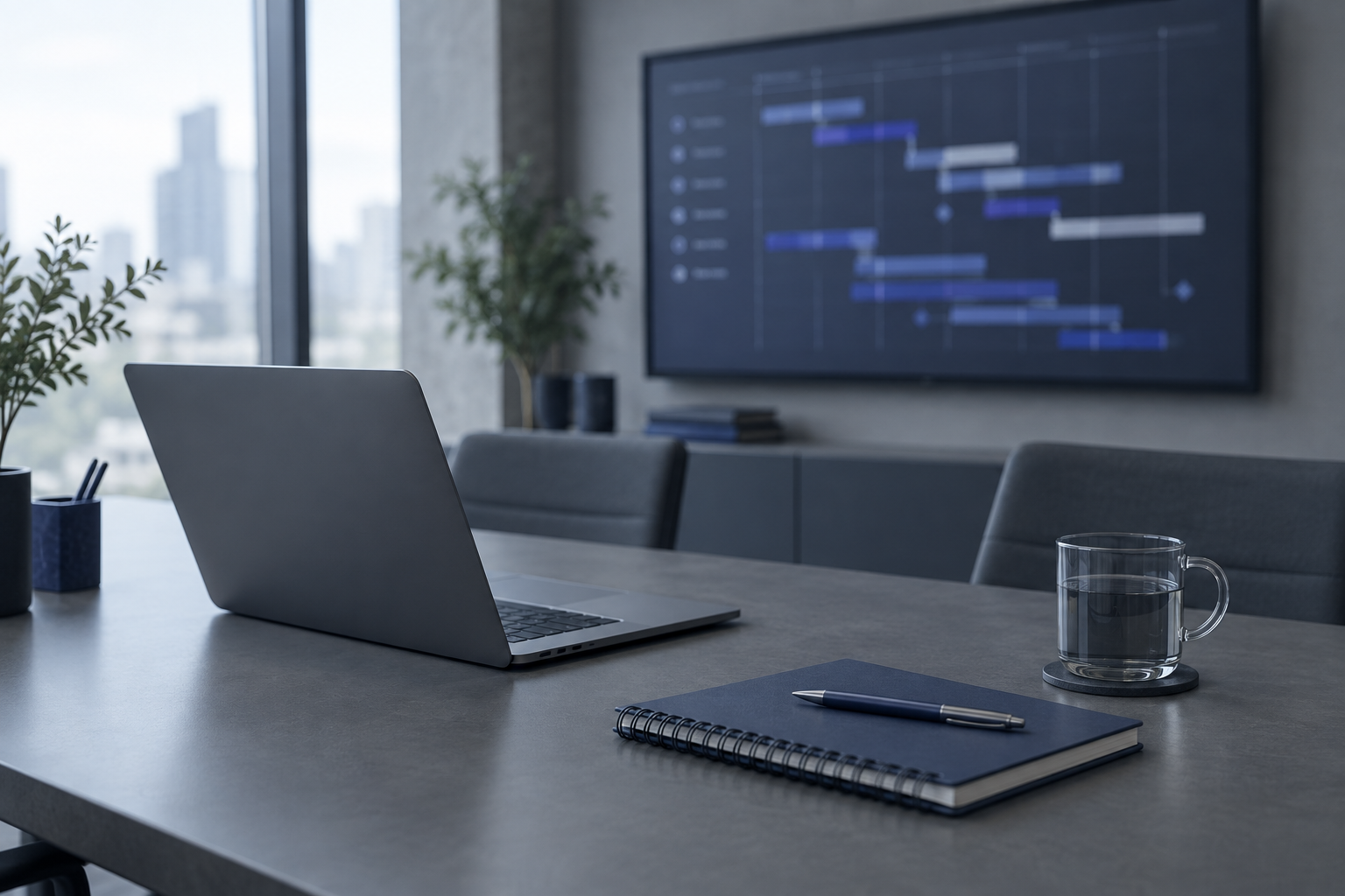 Modern tech workspace setup illustrating editorial workflow planning and strategy.